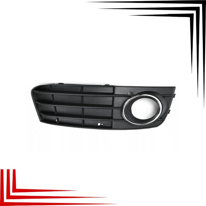 Grila Proiectoare Dreapta, Pentru Audi, OE 8E18671717PE, Compatibil Cu A4 B8, Partea Pasagerului, Inlocuitor Calitate Premium Ca Originalul, Design Modern, Rezistenta Ridicata Uzura, Montaj Rapid Si Simplu, 1 Bucata, Negru