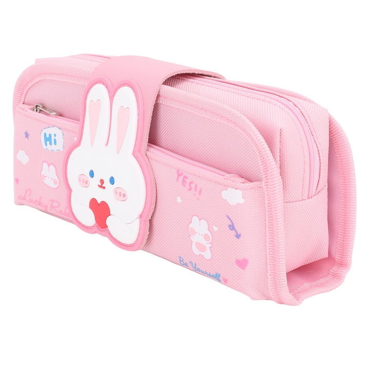 Cute Bunny Pen, QttvbTna, платно, голям капацитет, розово
