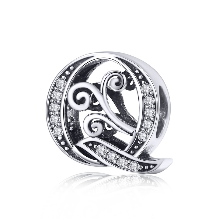 Lorrifal Talisman, ezüst 925, Q betű, Pandora karkötőhöz