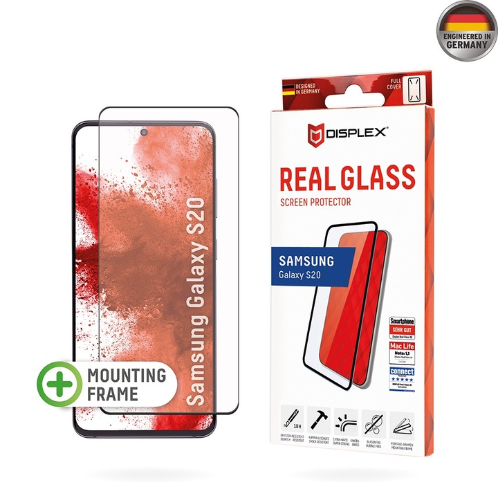 Стъклен Протектор за Samsung Galaxy S20 4G / S20 5G - Displex Premium Real Glass - Прозрачен