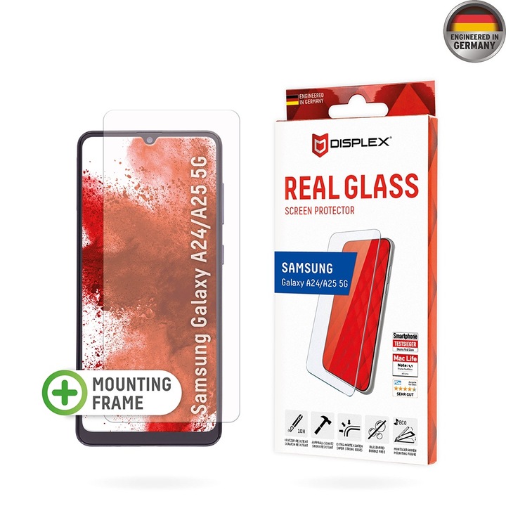 Стъклен Протектор за Samsung Galaxy A24 / A25 5G - Displex Premium Real Glass - Прозрачен
