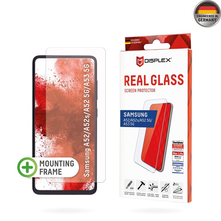 Стъклен Протектор за Samsung Galaxy A52 4G / A52 5G / A52s 5G / A53 5G - Displex Premium Real Glass - Прозрачен