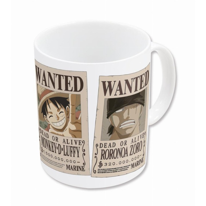 One Piece Bögre - Wanted 325ml