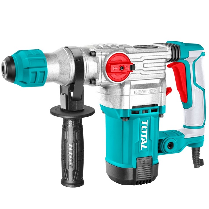 Ciocan rotopercutor Total, 1500W, putere de impact 5.5J, rata de impact 4500bpm, diametru gaurire: beton 32mm, otel 13mm, lemn 40mm