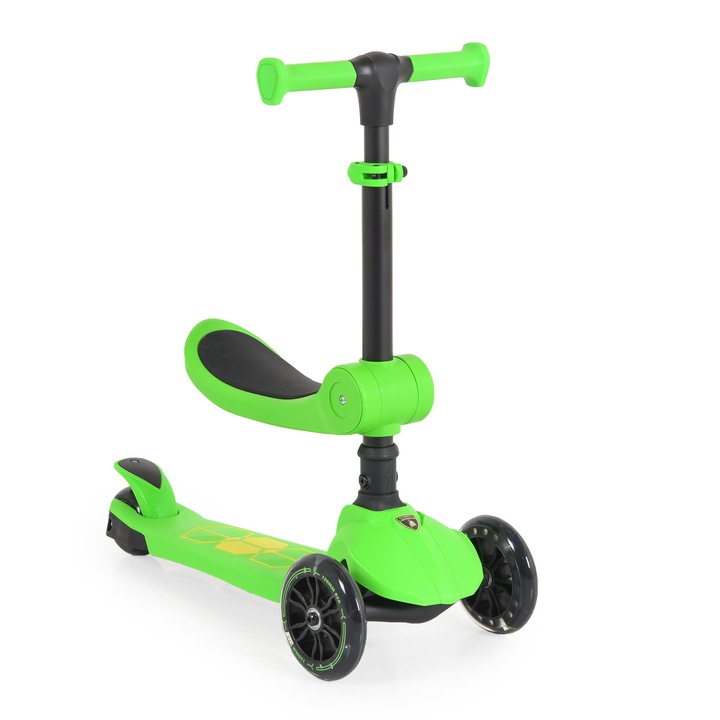 Тротинетка Lamborghini, 2в1, зелен, 3 години +