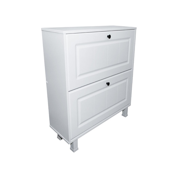 Pantofar Zapato 2 usi MDF Alb Mare 80 x 86 x 26