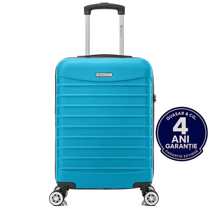 Troler cabina avion Quasar & Co.®, 55x36x20cm, bagaj de mana, troller ...