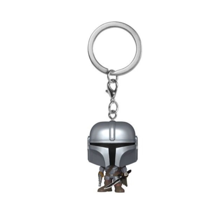 Ключодържател с фигурка Funko Pocket Pop Star Wars, The Mandalorian with sword, 4 cm