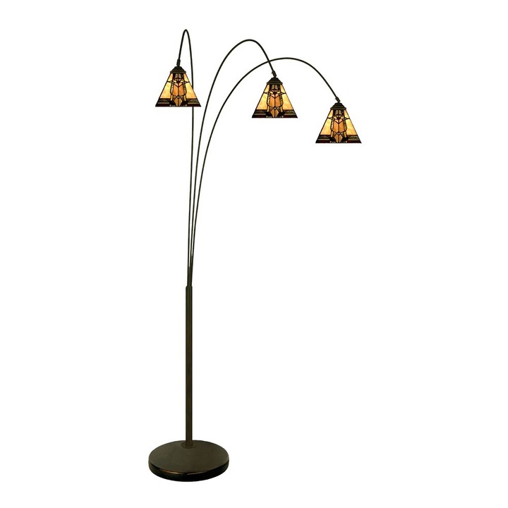 Lampadar polirasina sticla multicolora Tiffany 91x50x200 cm