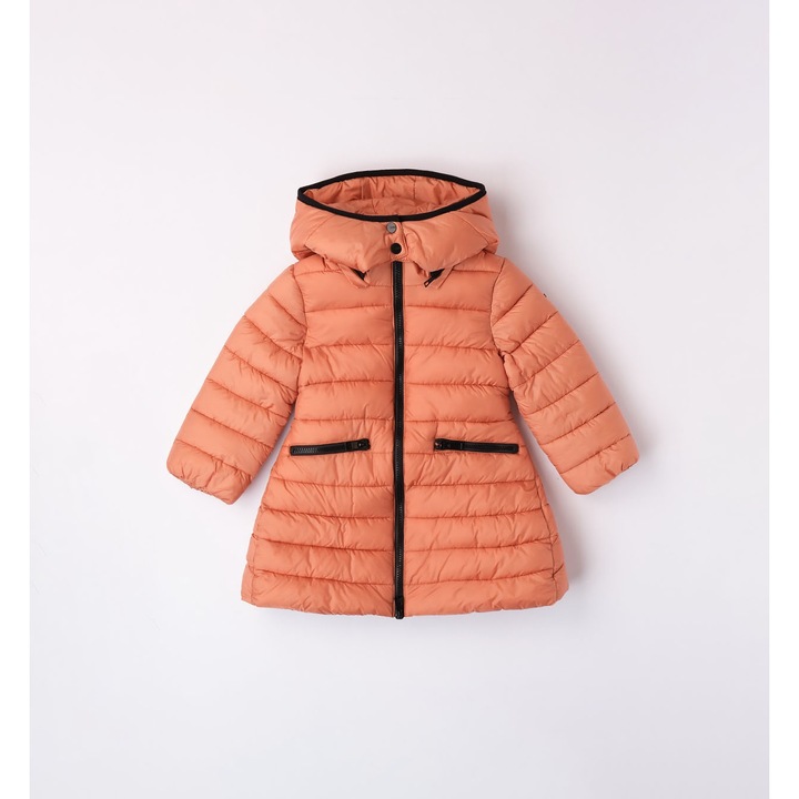 Geaca de iarna pentru fetite, I Do, 4.7605, Portocaliu, Negru/Portocaliu