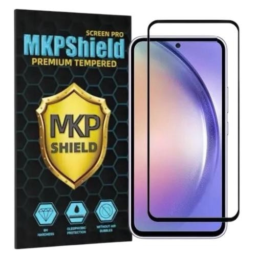 Folie Protectie Sticla securizata Mkpshield, compatibila Samsung Galaxy S23 FE, Full Glue, Ultra HD, Margini Negre