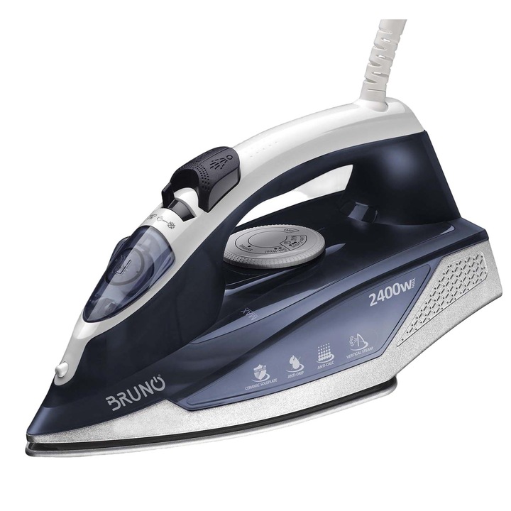 Fier de calcat Bruno Excellent Slide BRN-0145, ceramica, 2400W, multicolor, 26.2x11x13.1cm