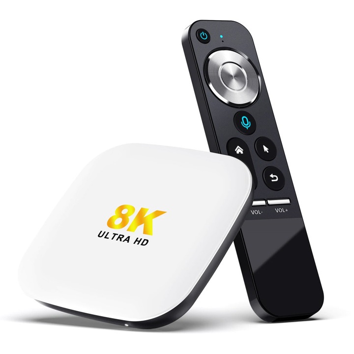 TV Box H96 M2, 8K, RK3528, 4 GB RAM, 64 GB, WiFi 6, Android 13, hangasszisztens