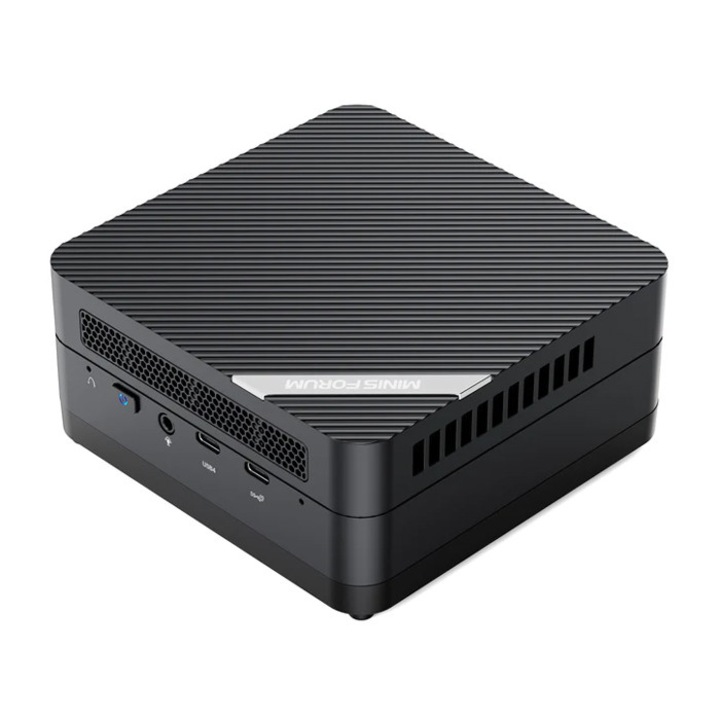 Mini PC, Minisforum, 16GB RAM, 512GB SSD, черен