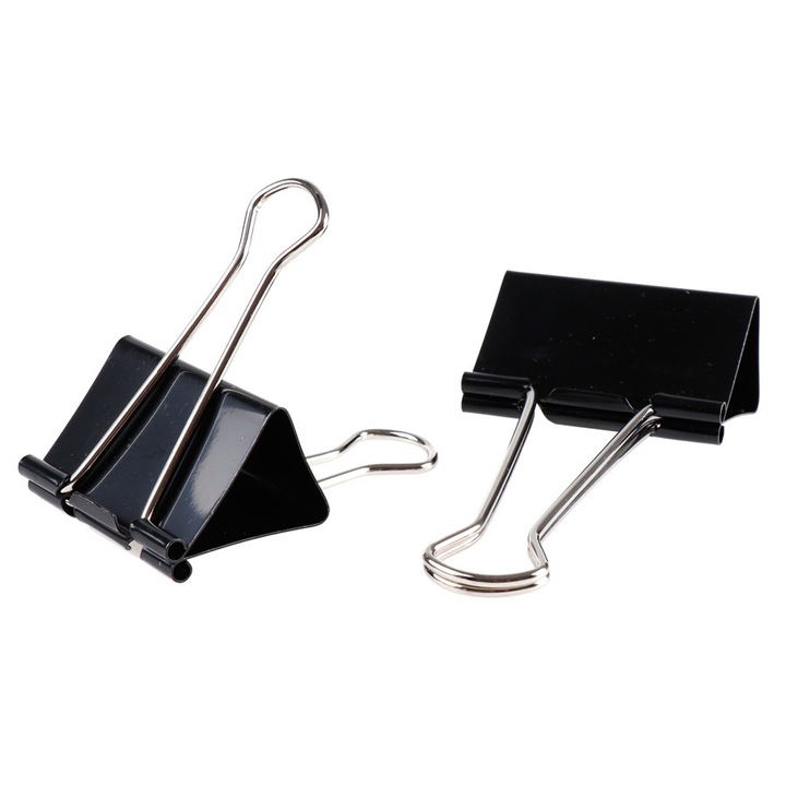 Комплект от 6 клипса, MP, метал, черен, 32 мм