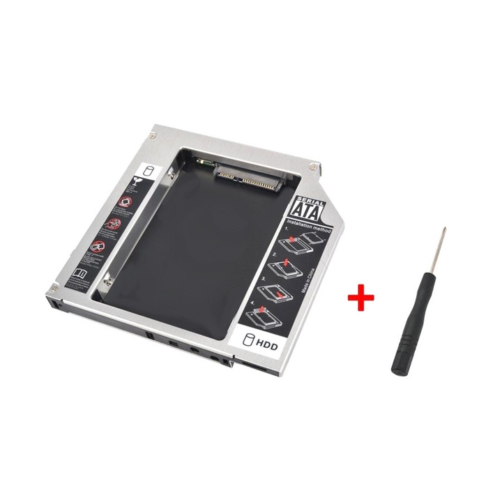 Carcasa pentru HDD/SSD 2.5 inch, SATA, 12.7mm