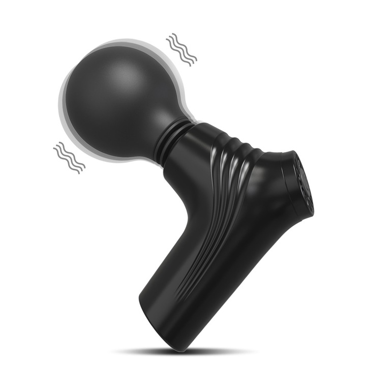 FairyKiss vibrátor, csiklóstimuláció, 10 üzemmód, vízálló, fekete, 10x4cm