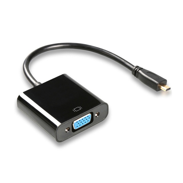 Адаптер монитор, POWERTECH, HDMI CAB-DP004, 0,20 м, Черен