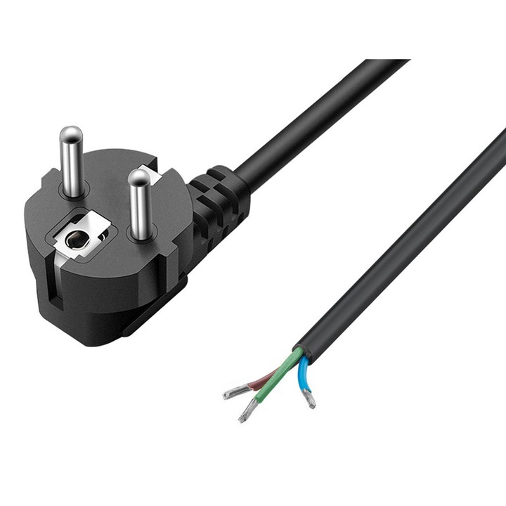 Cablu de alimentare POWERTECH CAB-P038, CCS, 3x 0,75 mm², 1,8 m, negru