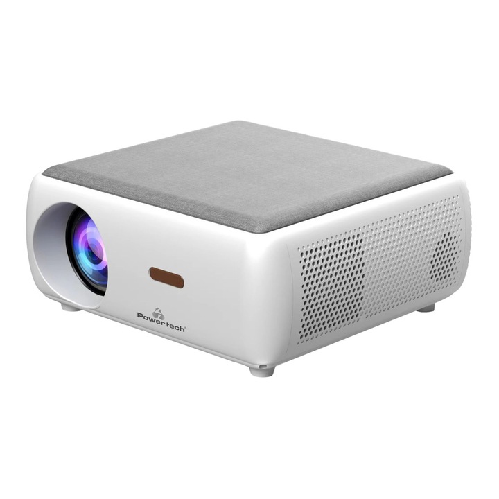 Видео проектор PowerTech PT-1242, Full HD, WiFi Dual Band, Android, Бял, 27x24x12cm