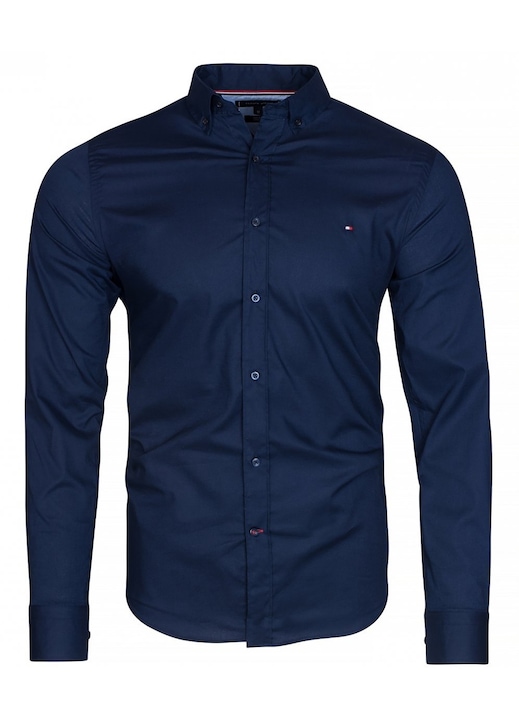 Tommy Hilfiger Slim Fit Stretch ferfi ing, pamut/elasztan, Tengerészkék