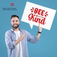 Външен стикер с текст на английски "Bee kind" - be good bee, Червен винил, 20 см