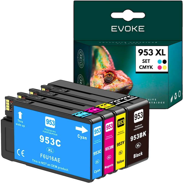 HP 953 XL SET nyomtatópatronok, 2350 oldal fekete, 2160 oldal ciánvörös sárga, Officejet Pro 7720, 7730, 7740, 8210, 8218, 8700, 873, 8725, 870, 8725, 8