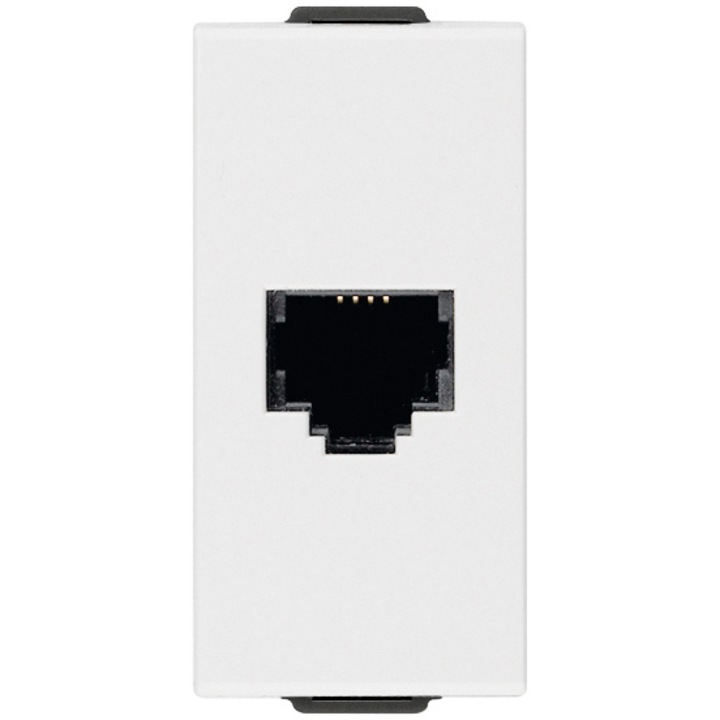 Телефонна розетка RJ11 VIMAR Neve UP 09320, 6/4, Бял