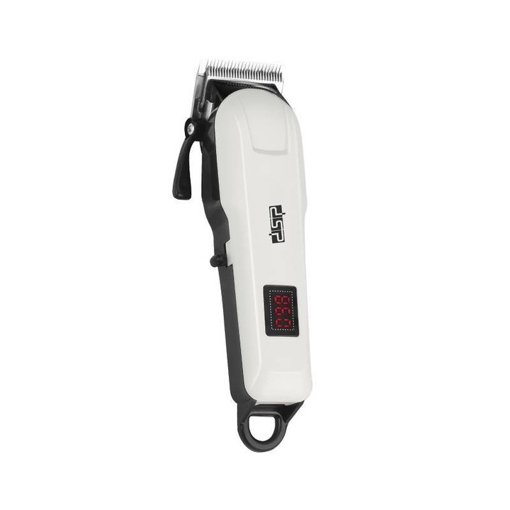 Masina de tuns DSP, autonomie 120 min, 4 piepteni, 19x5cm, alb/negru
