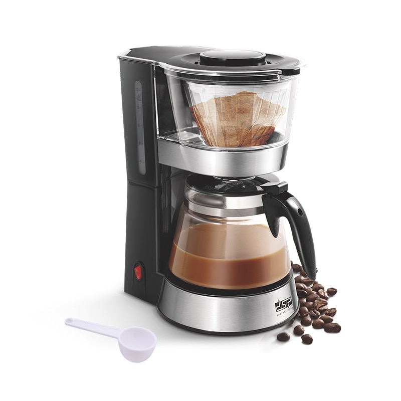 Aparat Cafea cu Filtru, DSP, Plastic, Model KA3063, 1.2 L, 800 W, 240 V, 15.50 x 20.2 x 35.1 cm, Negru / Argintiu