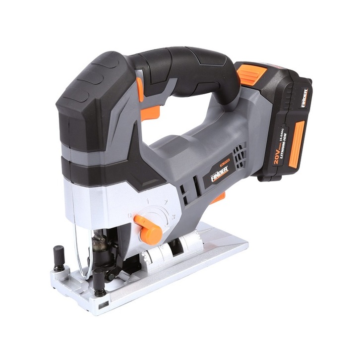 Fierastrau electric Finder, 20V, lungime taietura 25.4mm, unghi taiere 0-45°, 3 viteze, baterie 4000mAh, timp incarcare 2.5h