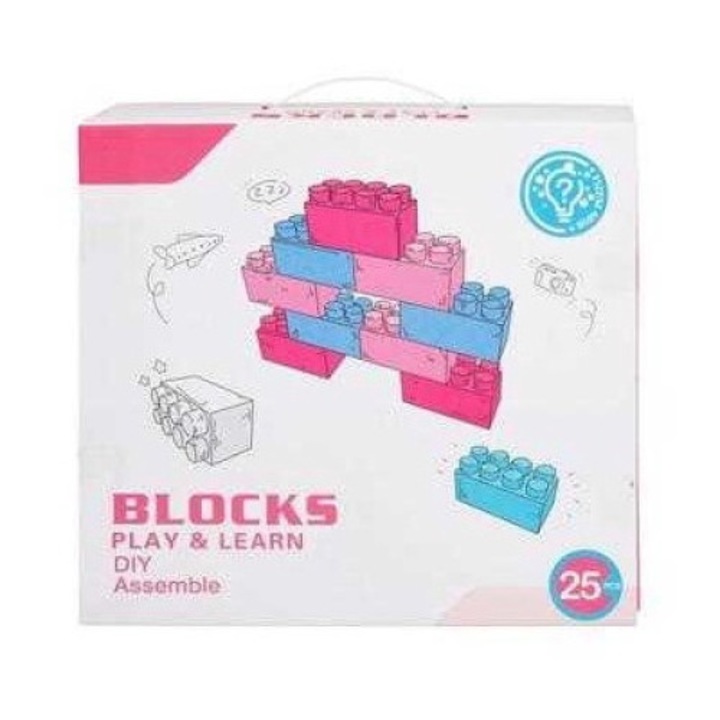 OEM Építőkocka készlet, 25 db, 3+ év, Többszínű