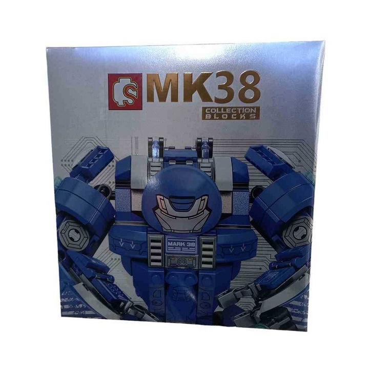 Set de constructie robot, 327 piese, +5 ani, Multicolor