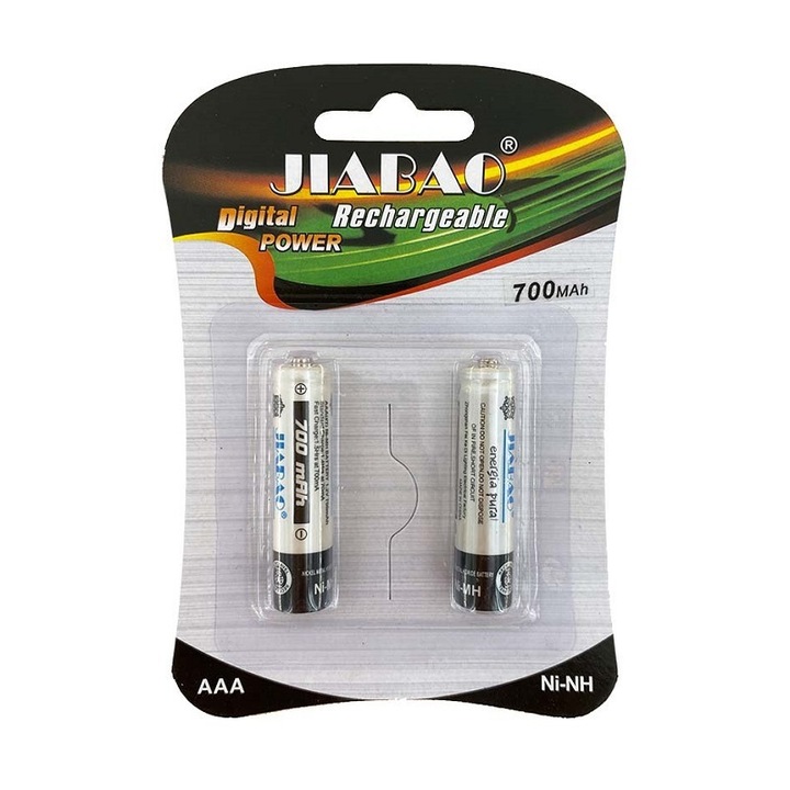 Set 2 baterii reincarcabile AAA Ni-MH, 700mAh