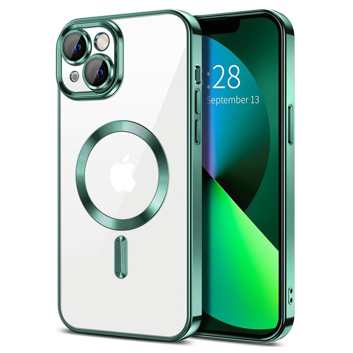 Husa pentru iPhone 13, V973, Poliuretan, Light Green