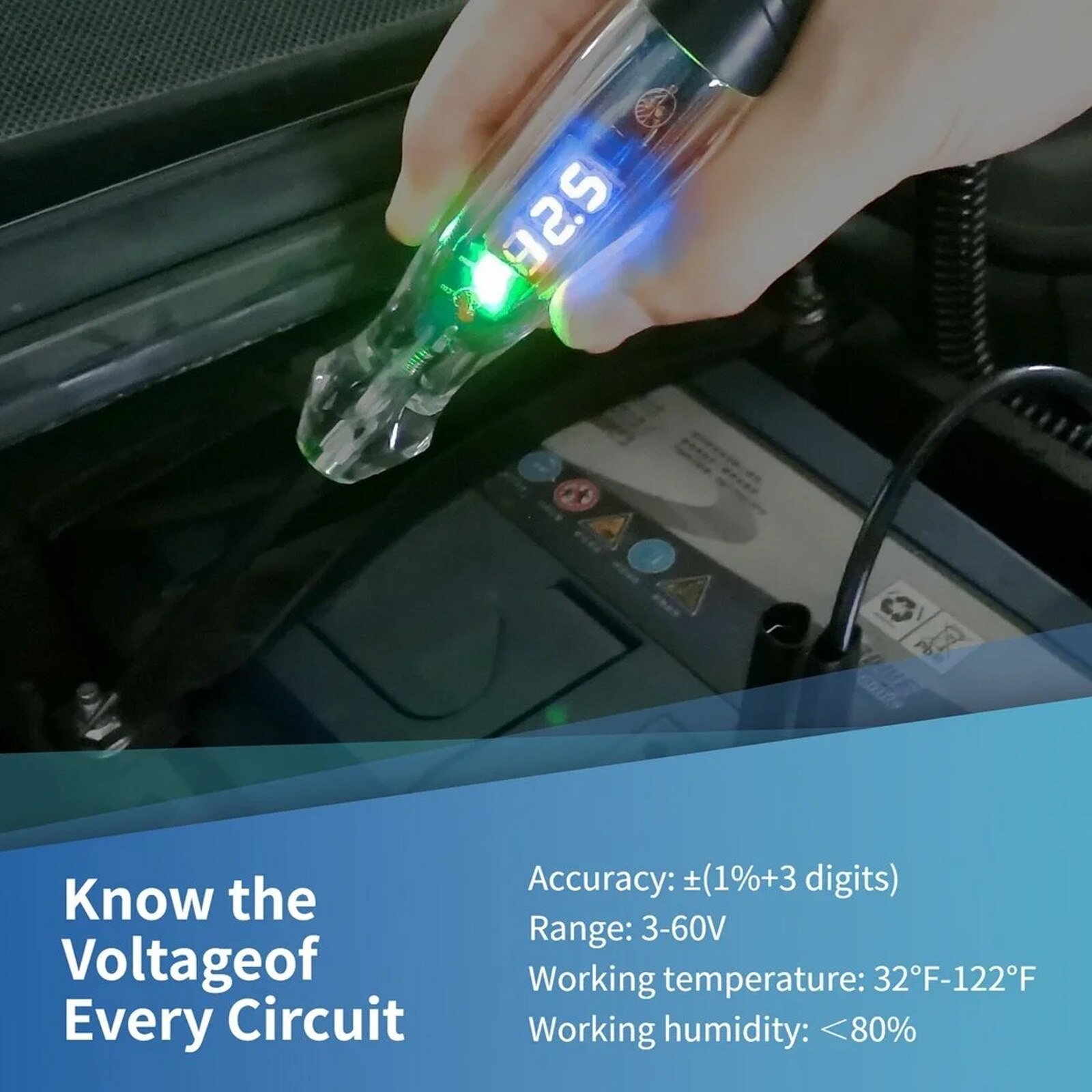 Tester Di Circuiti, DC 6V 12V 24V Test Di Tensione Della Lampadina Penna A Matita Gialla Tester Di Circuito Per Auto Per Auto Accessori Di - Foto 10