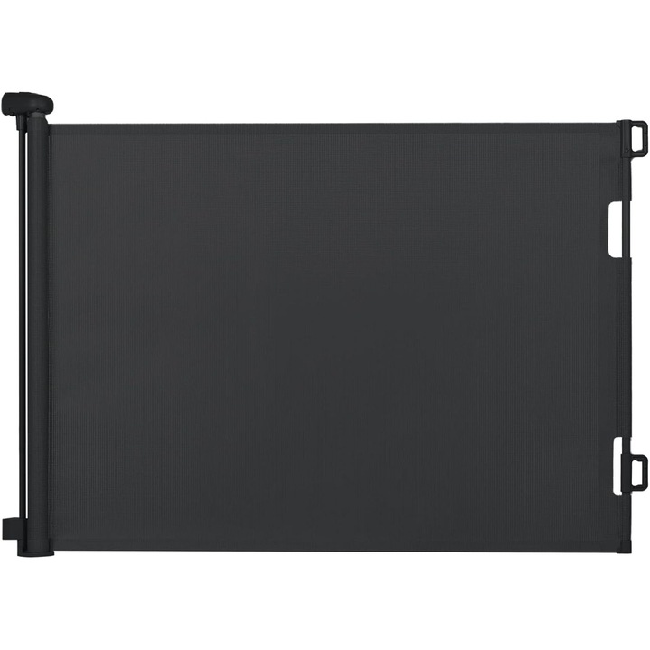 Poarta de siguranta pentru copii sau animale, retractabila, Hawthyhome, 0-140cm, neagra