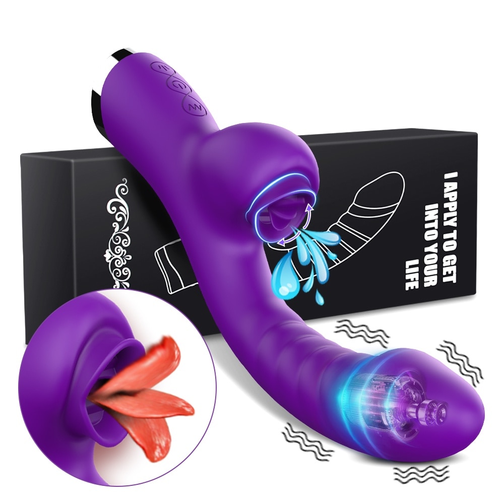 FairyKiss® Tongue Licking Vibrator секс играчки, 2 в 1 с клитор и  стимулатор на G-точката, ABS + медицински силикон, USB зареждане, Realistic  Sensations Sex Toys, лилаво - eMAG.bg