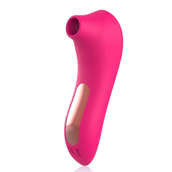 Vibrator de supt FairyKiss® jucarii sexuale, stimulator sanului si clitoridian, 7 intensitati, femei sex toys, rezistent la apa, Rose Red