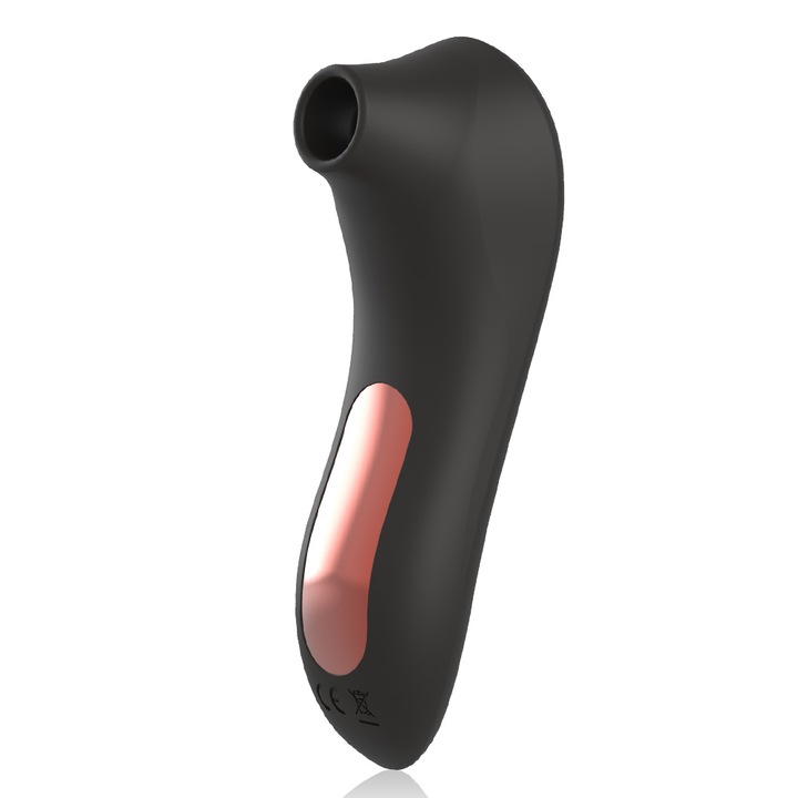 Vibrator FairyKiss® jucarii sexuale, stimulator clitoridian, 7 intensitati supt, femei vibratoare sexuale, rezistent la apa, negru