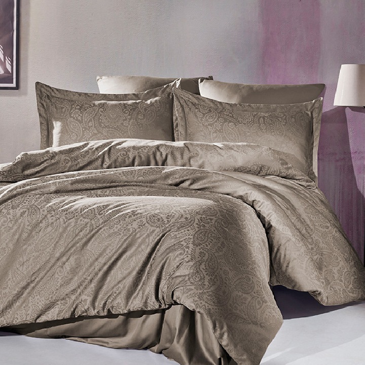 Комплект спално бельо Saheser, модел 52894, 6 части, памук 100% сатен