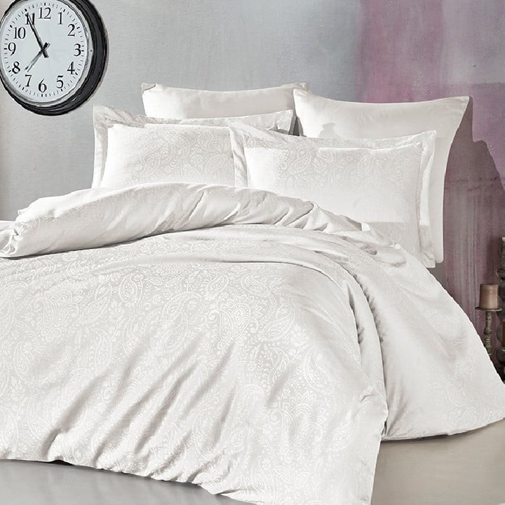 Комплект спално бельо Saheser, модел 52896, 6 части, памук 100% сатен
