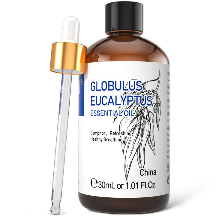 Ulei esential de eucalipt HIQILI, 100% pur, pentru aromaterapie, 30ml