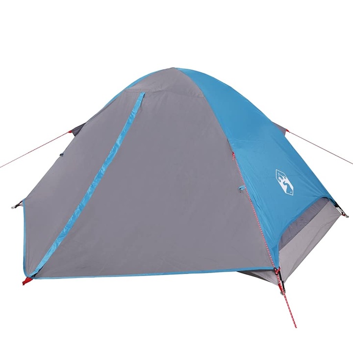 Cort de camping cupola pentru 2 persoane vidaXL, albastru, impermeabil, 2.4 Kg