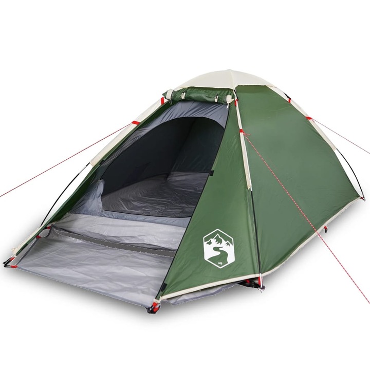 Cort de camping cupola pentru 2 persoane vidaXL, verde, impermeabil, 2.35 Kg