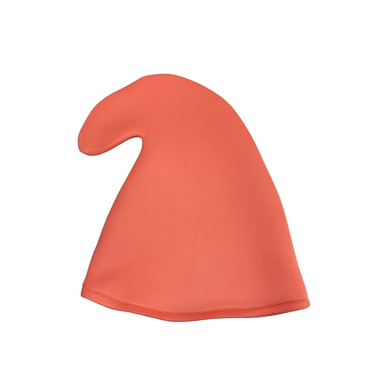 Caciula costum pitic, gnom, strumf, portocalie, Circumferinta 60 cm, 5-7 ani