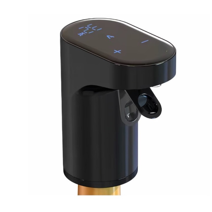 Интелигентен декантер за вино и други напитки Redsack, Функция за автоматично дозиране - докосване, Вграден аератор, Преносим, USB зареждане, Черен