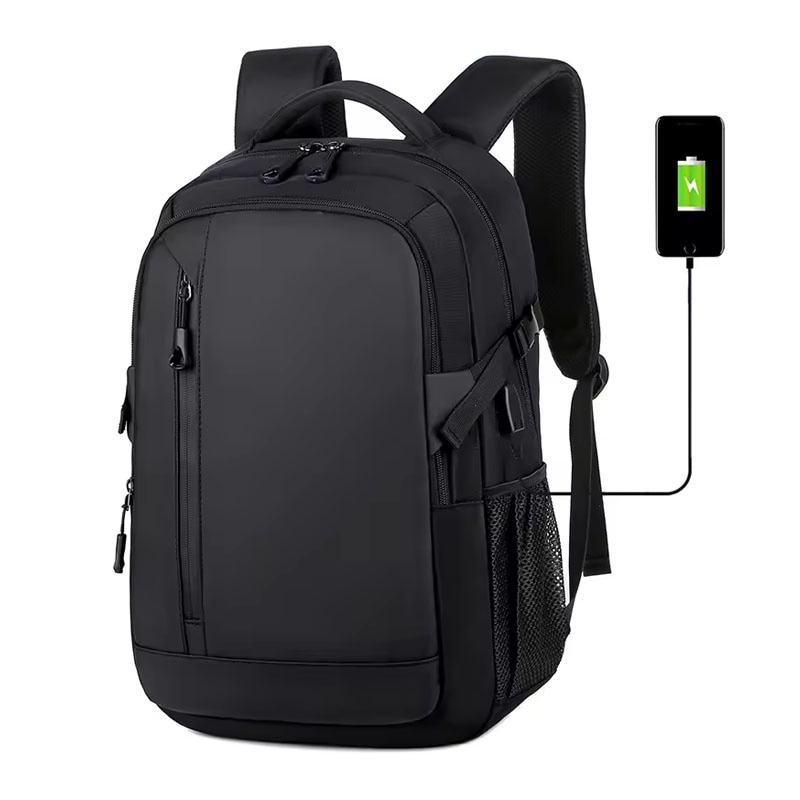 Rucsac Business Multifunctional, EYUSALL, Rezistent la apa, cu Port de incarcare USB, Ergonomic, 30 x 14 x 45cm, Negru