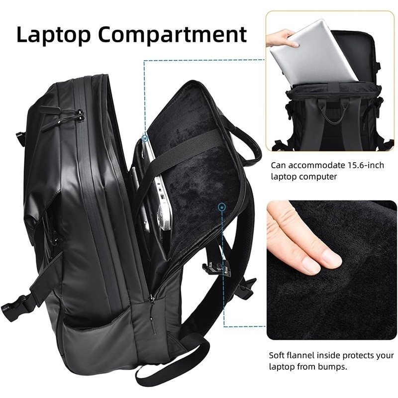 Rucsac Calatorie pentru Laptop, EYUSALL, 1 compartimente, buzunar frontal x 1, buzunar lateral x 2, Rezistent la apa, Rezistent la zgarieturi, 15.6 inch, 28 x 14 x 44 cm, Albastru