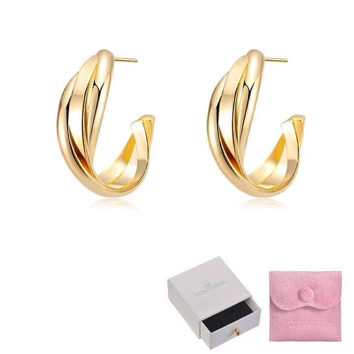 Cercei LUNAVIDIA, argint 925, auriu